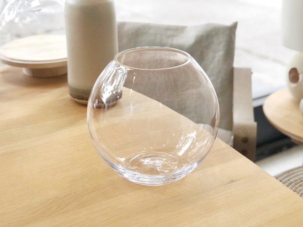 Handblown Glass Round Vase