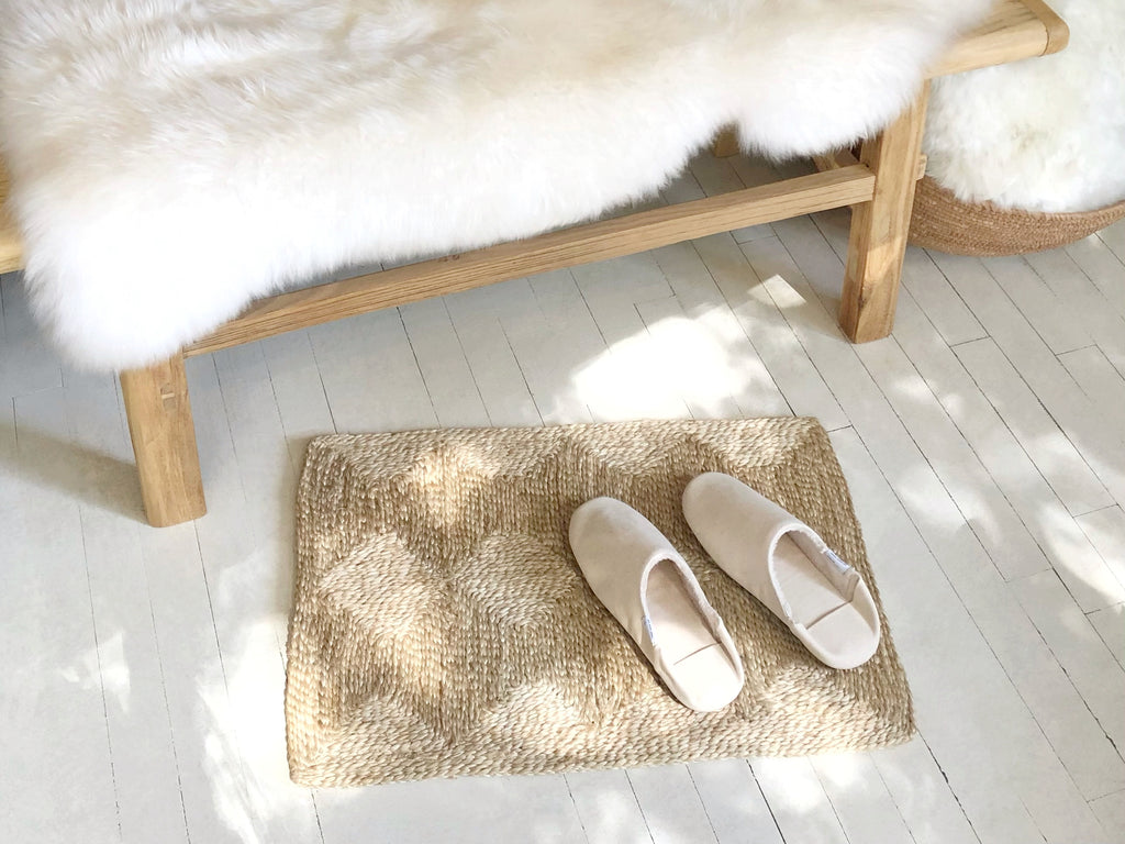 Handwoven Jute Small Mat - Natural