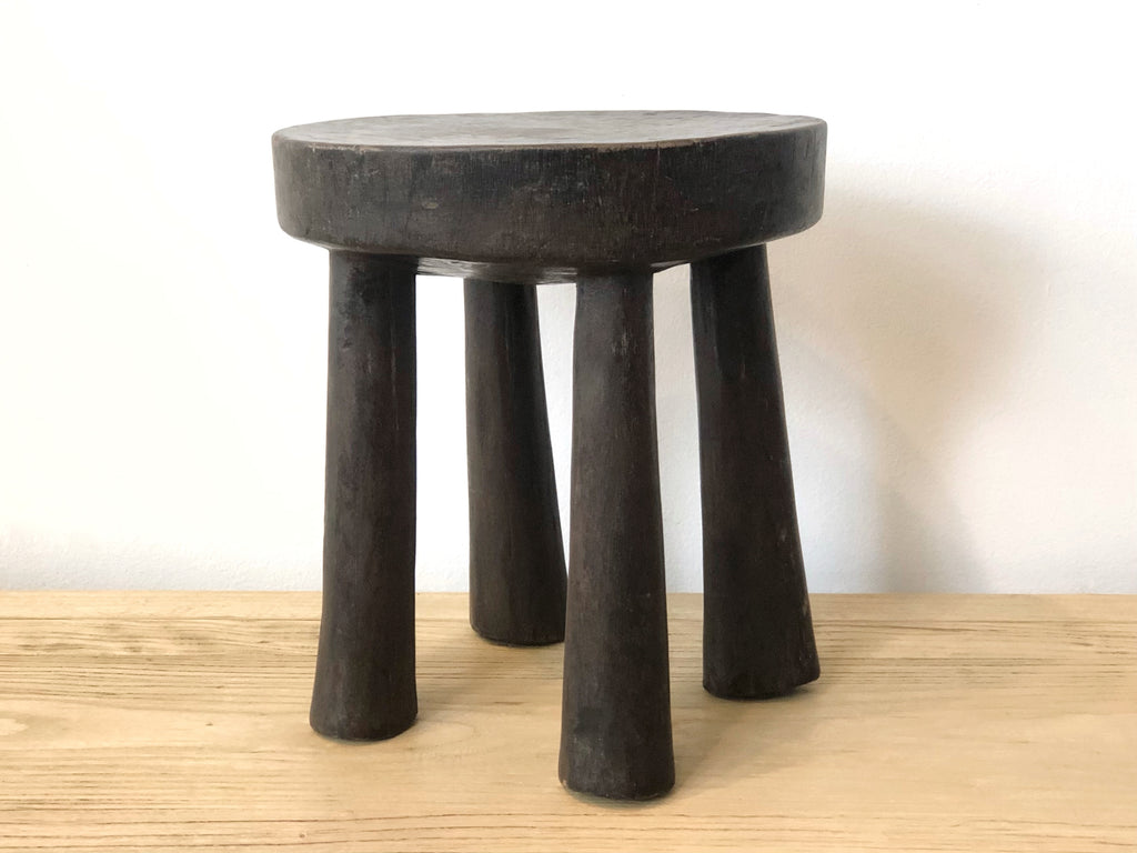 Handcarved Vintage African Short Stool
