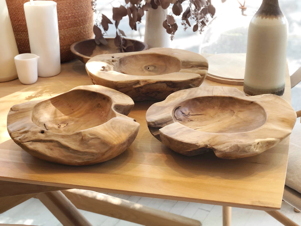 Teak Organic Large Bowl
