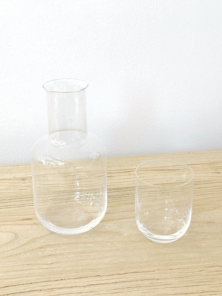 Hand Blown Japanese Bedside Carafe & Glass Set