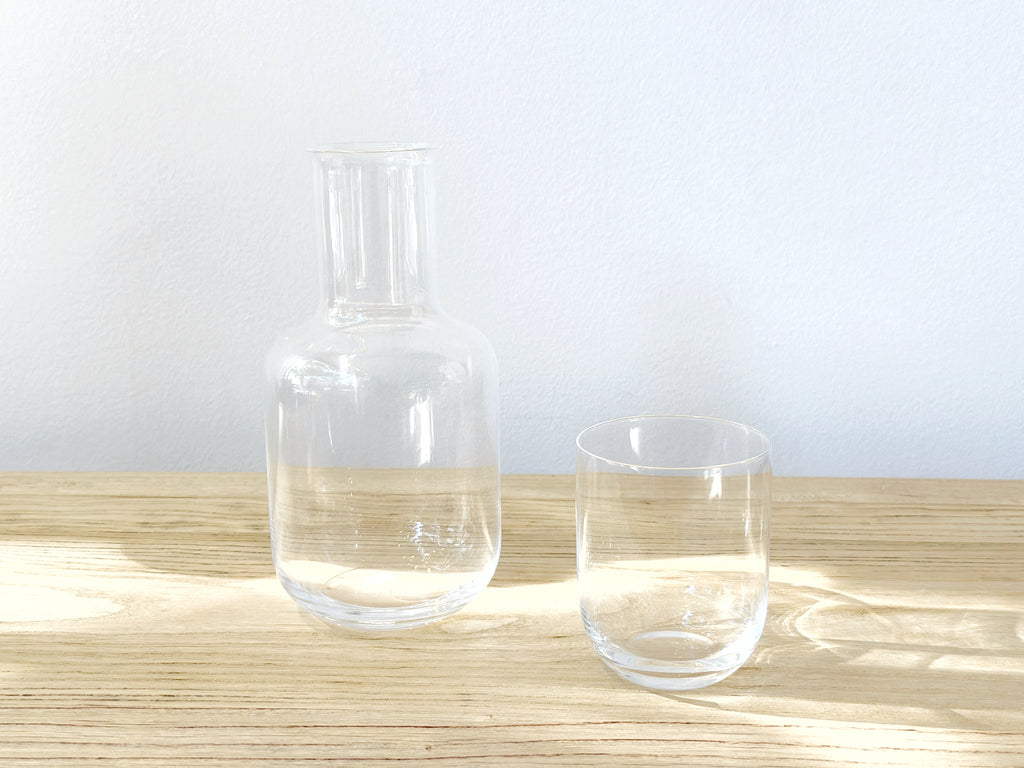 Hand Blown Glass Bedside Carafe