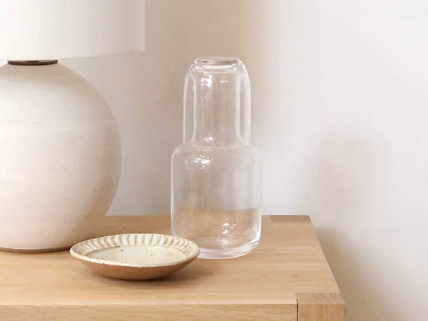 Handblown Glass Bedside Carafe
