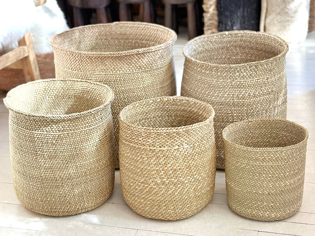 Handwoven Grass Basket Natural