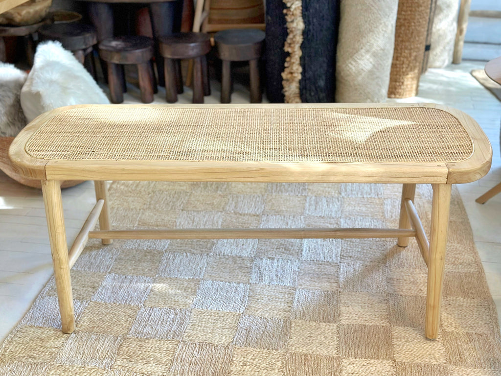 Wood Cane Bench