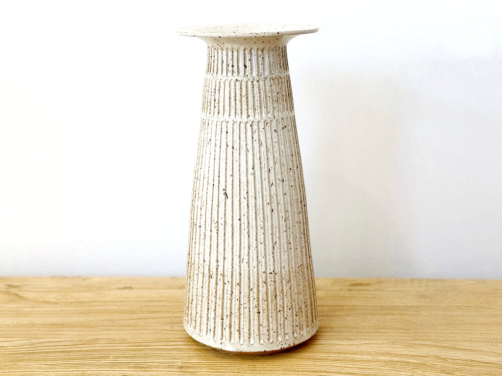 Ceramic Carved Tall Vase