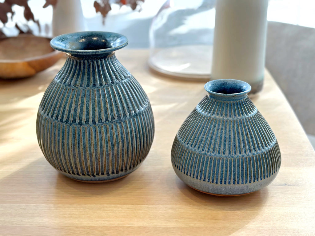 Ceramic Carved Vase Large