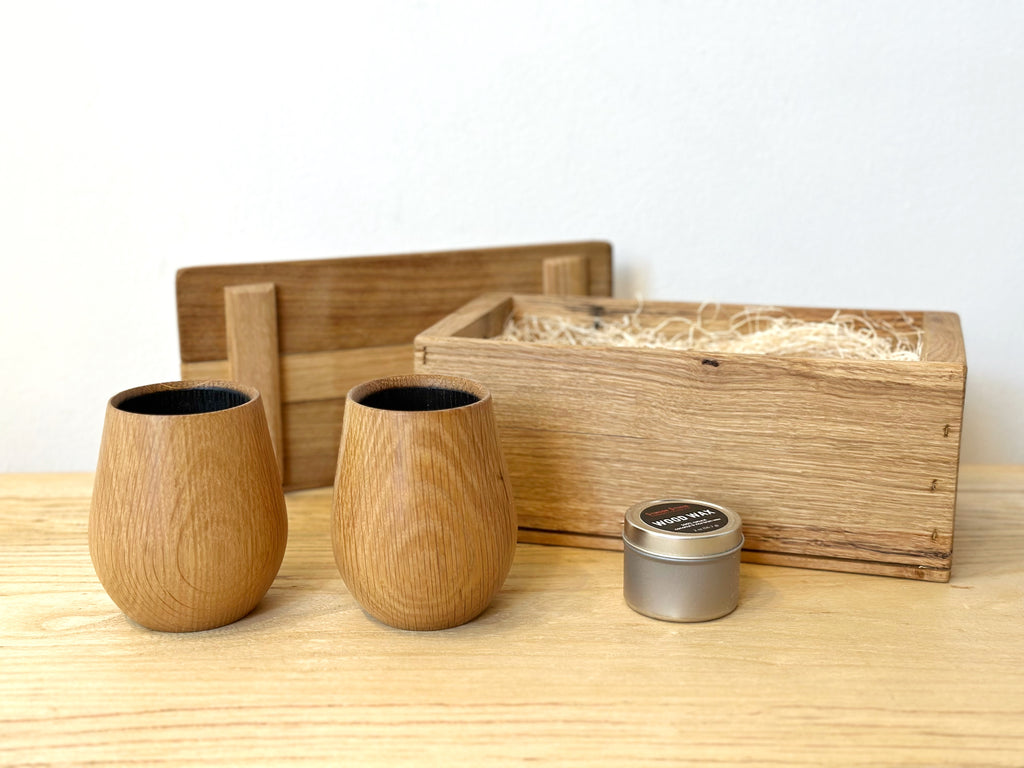 Solid Oak Tumblers Gift Set