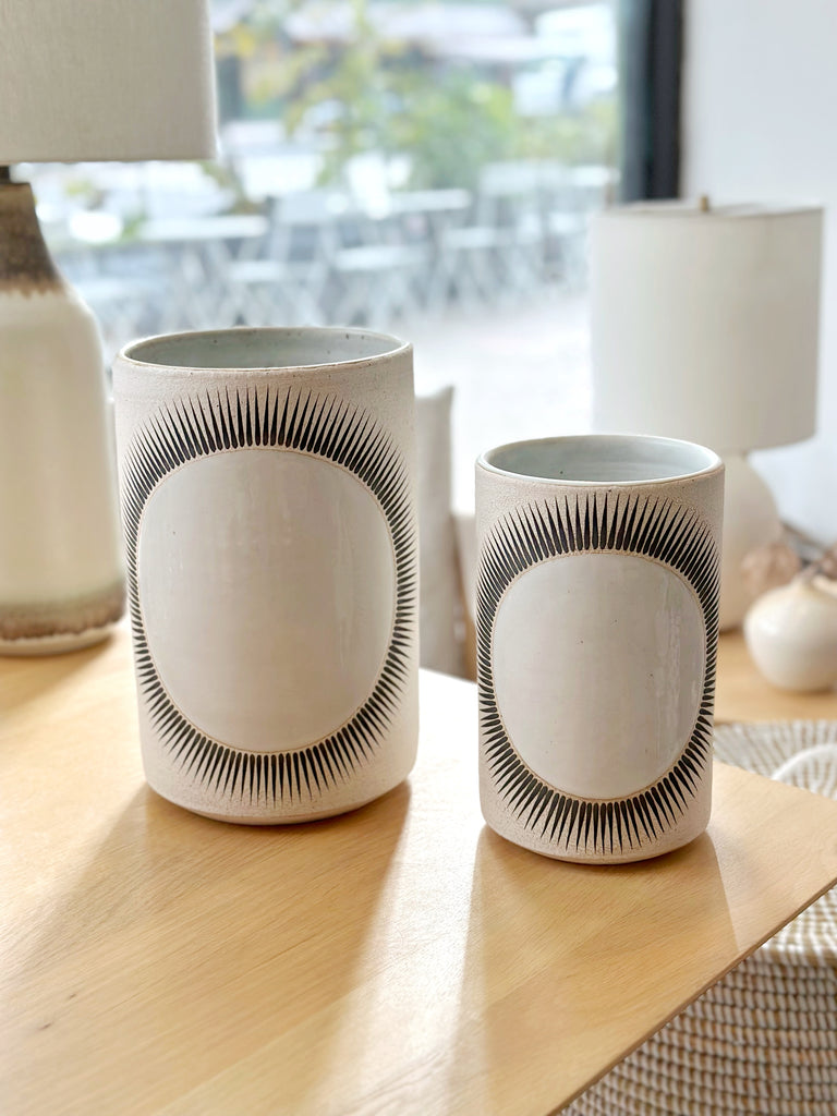 Hand-Painted Ceramic Medium Vessel