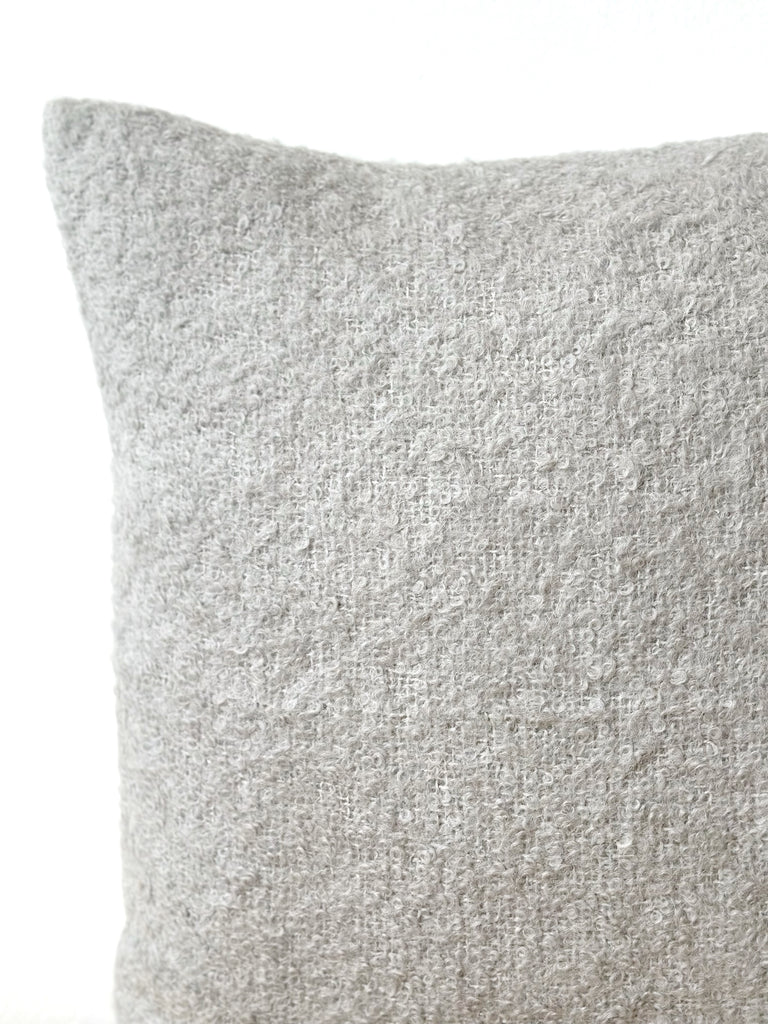 Alpaca Boucle Pillow Lumbar - Light Grey