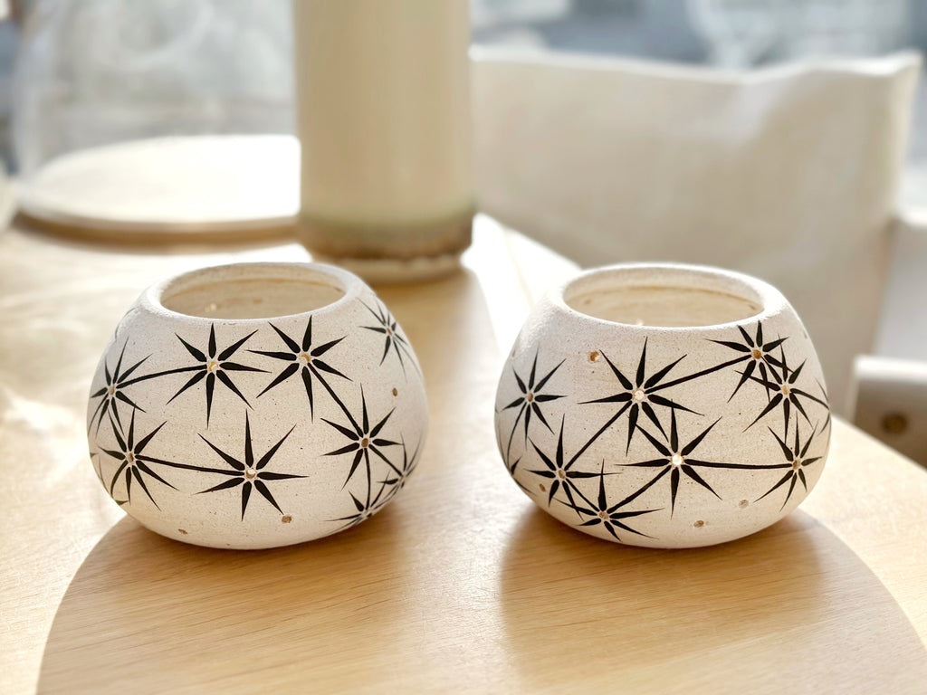 Hand-Painted Ceramic Tealight