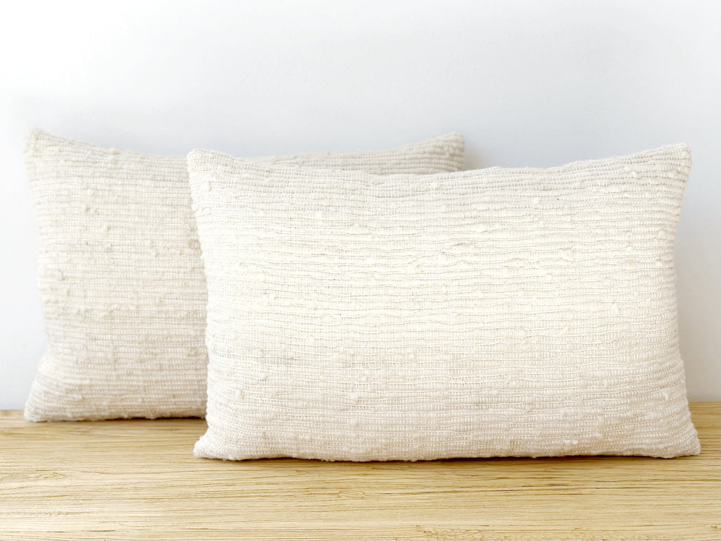 Handwoven Wool Cotton Pillow Lumbar