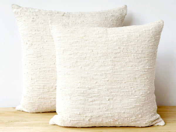 Handwoven Wool Cotton Pillow Square