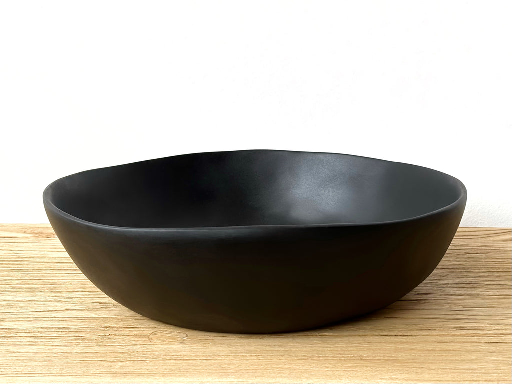 Hand-Sculpted Resin Wide Bowl Large