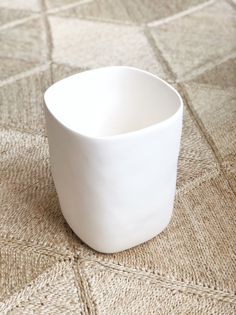 Hand-Sculpted Resin Wastebin