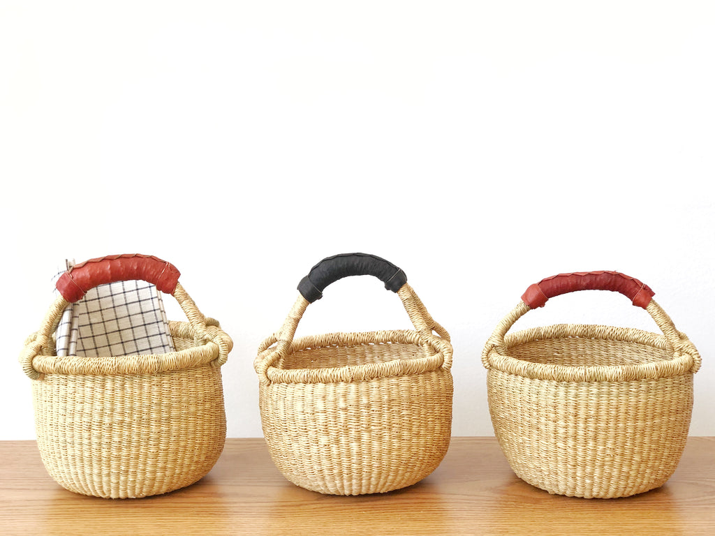 Handwoven Basket with Handle Mini