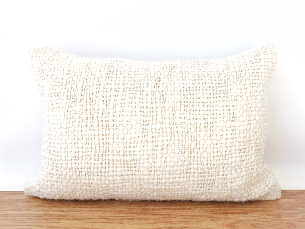 Handspun Natural Wool Pillow