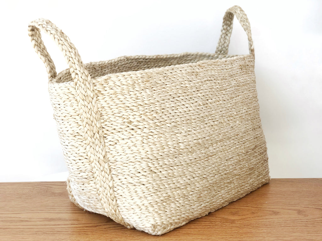 Handwoven Jute Basket Natural Small