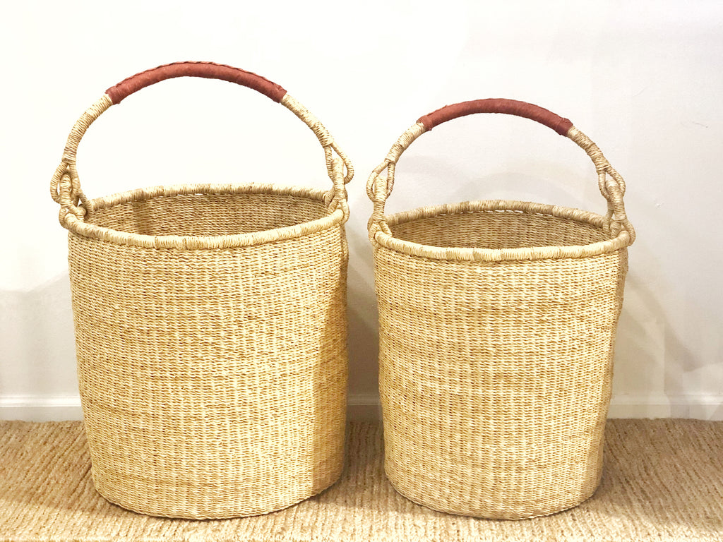 Handwoven Basket with Handle Large