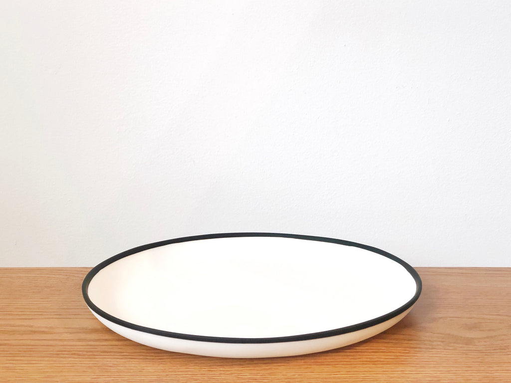 Resin Black Rim Platter