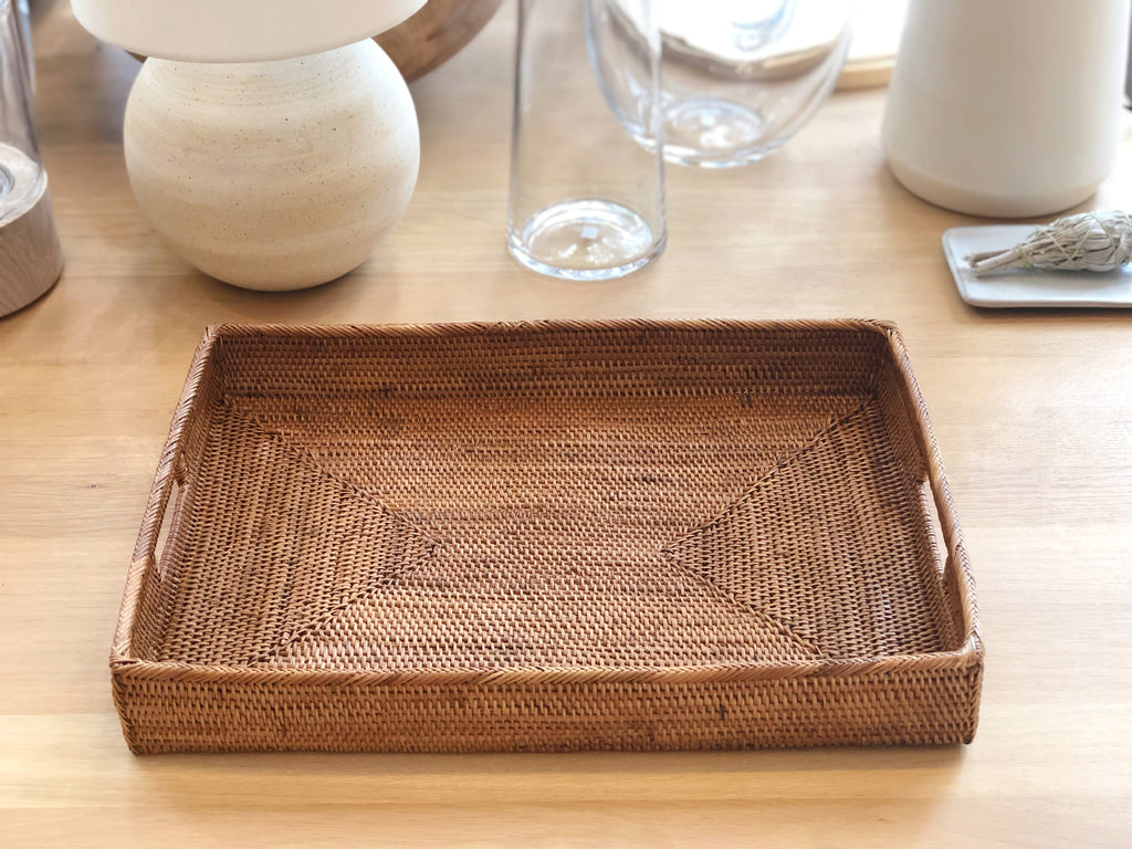 Handwoven Grass Serving Tray