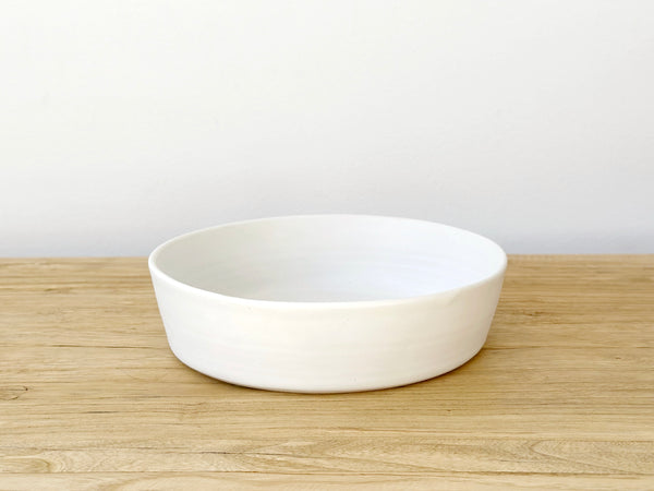 Ceramic White Pasta Bowl