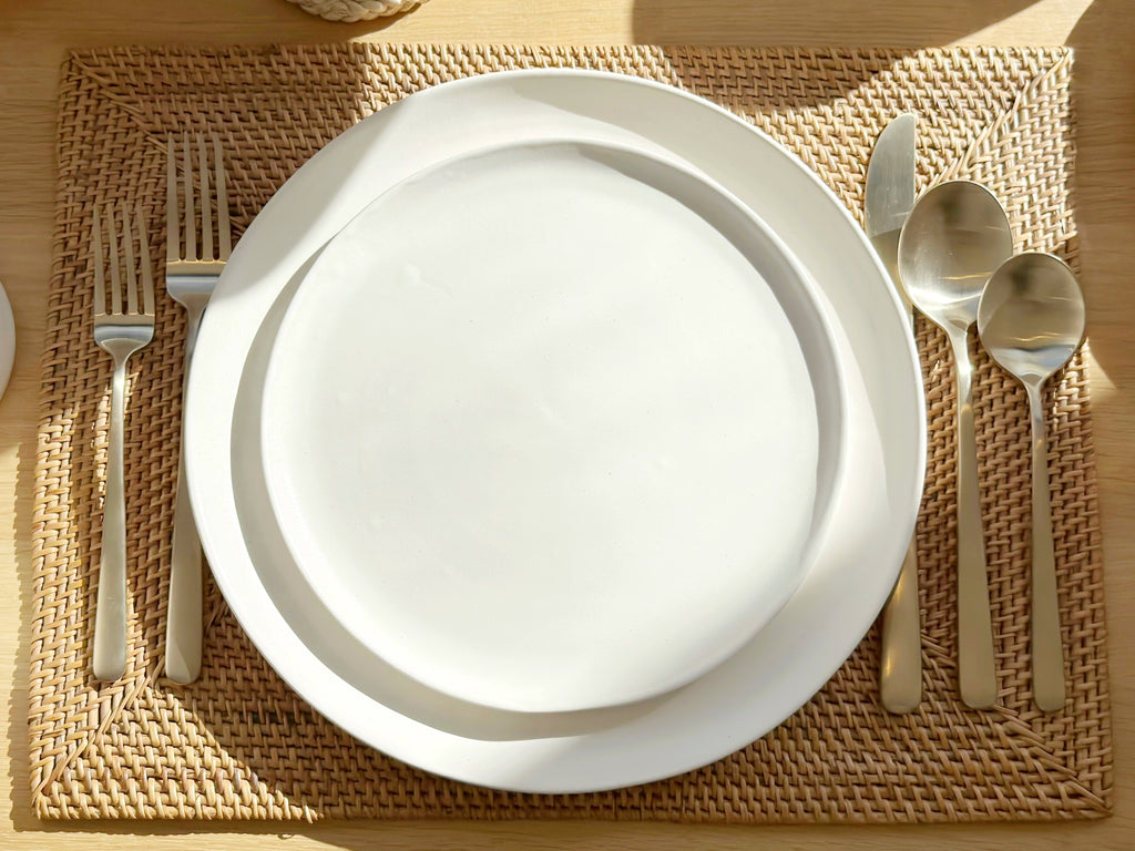 Ceramic White Salad Plate