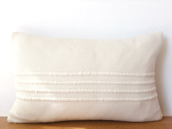 Handwoven Striped Merino Pillow Lumbar