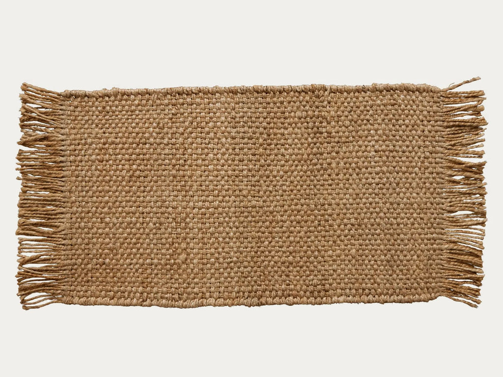 Handwoven Jute Rug / Runner with Tassels