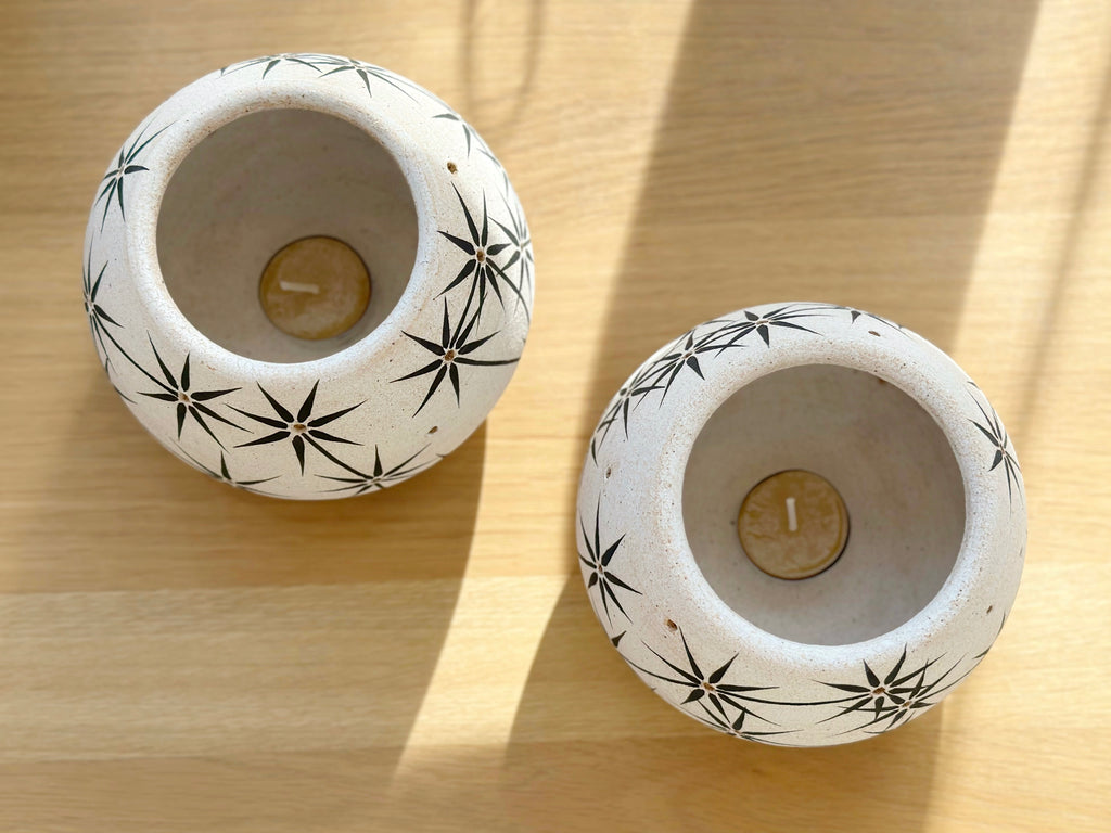 Hand-Painted Ceramic Tealight