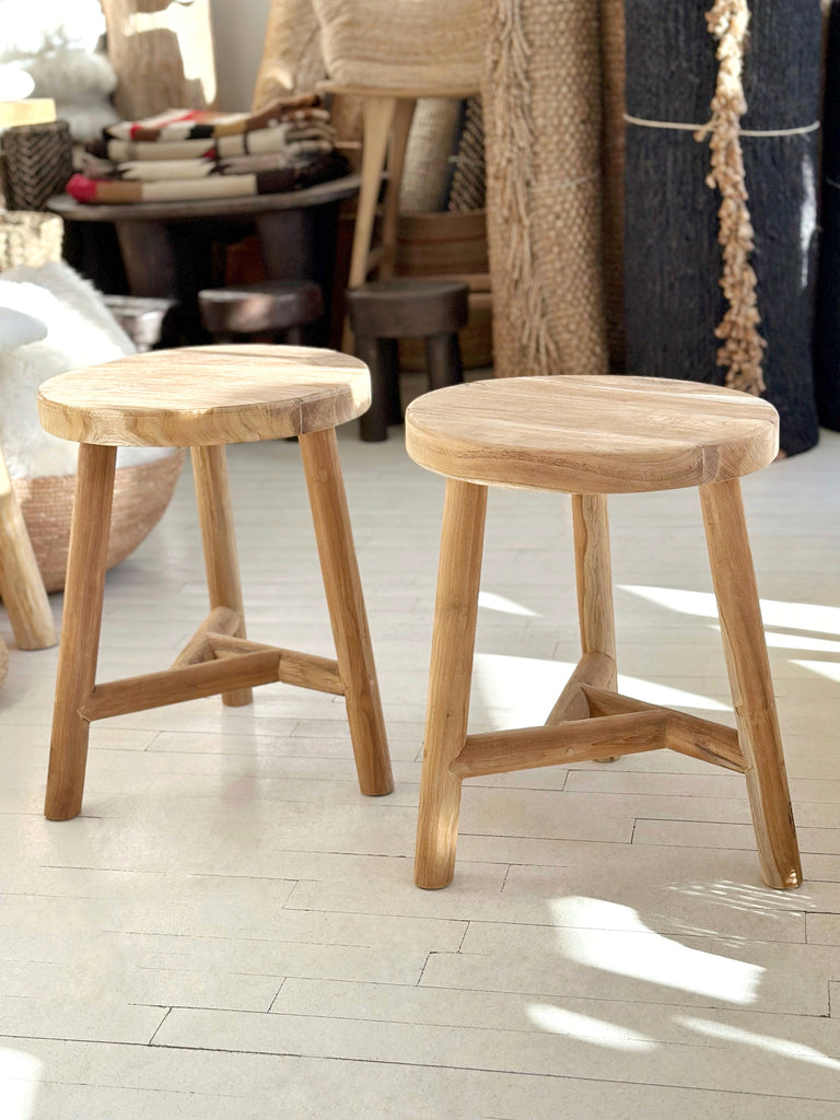 Wood Stool / Side Table – CÔTE À COAST
