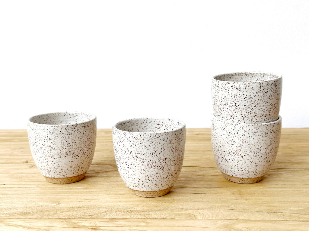 Ceramic Mini Cup - Speckled White