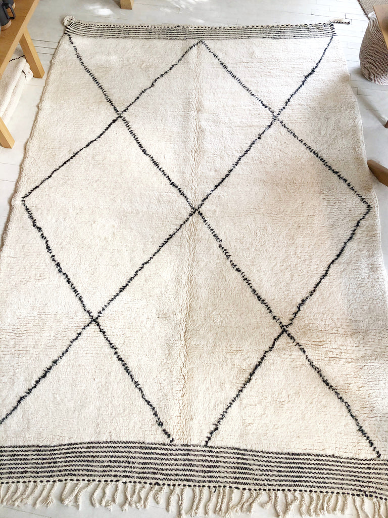 Handknotted Wool Rug - 6'8"W x 9'3'L