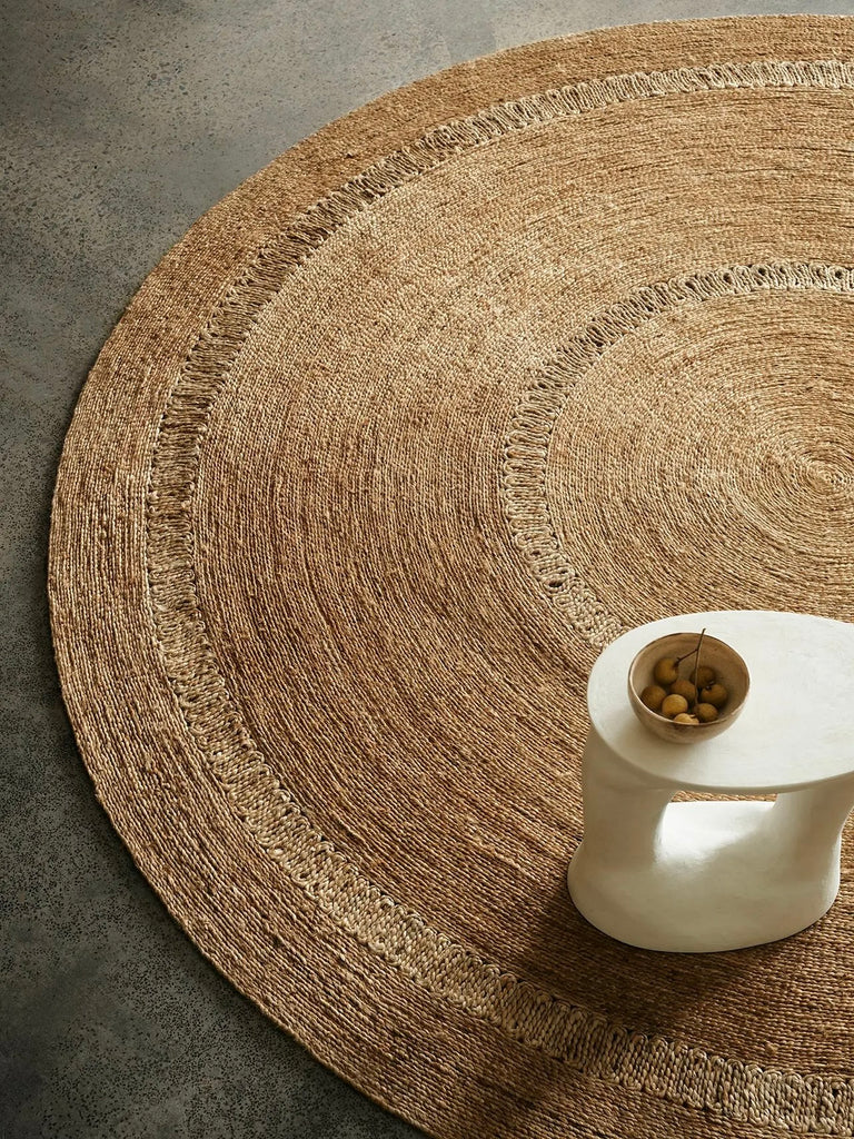 Handwoven Jute Rug Round Large