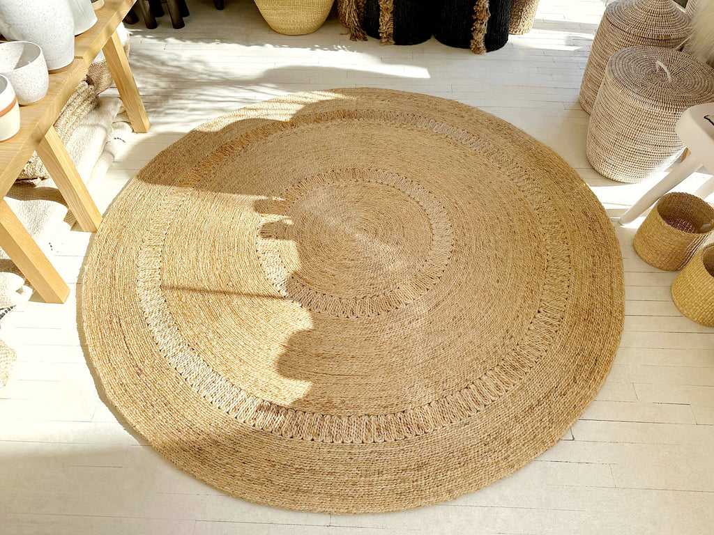 Handwoven Jute Rug Round Large