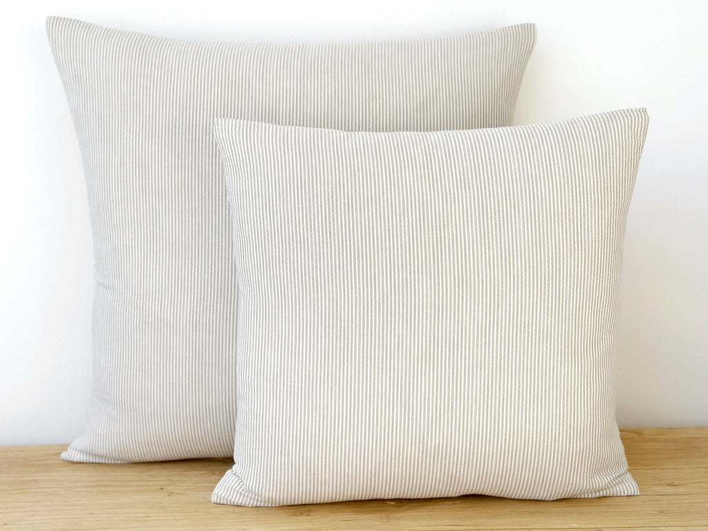 Cotton Striped Pillow Square