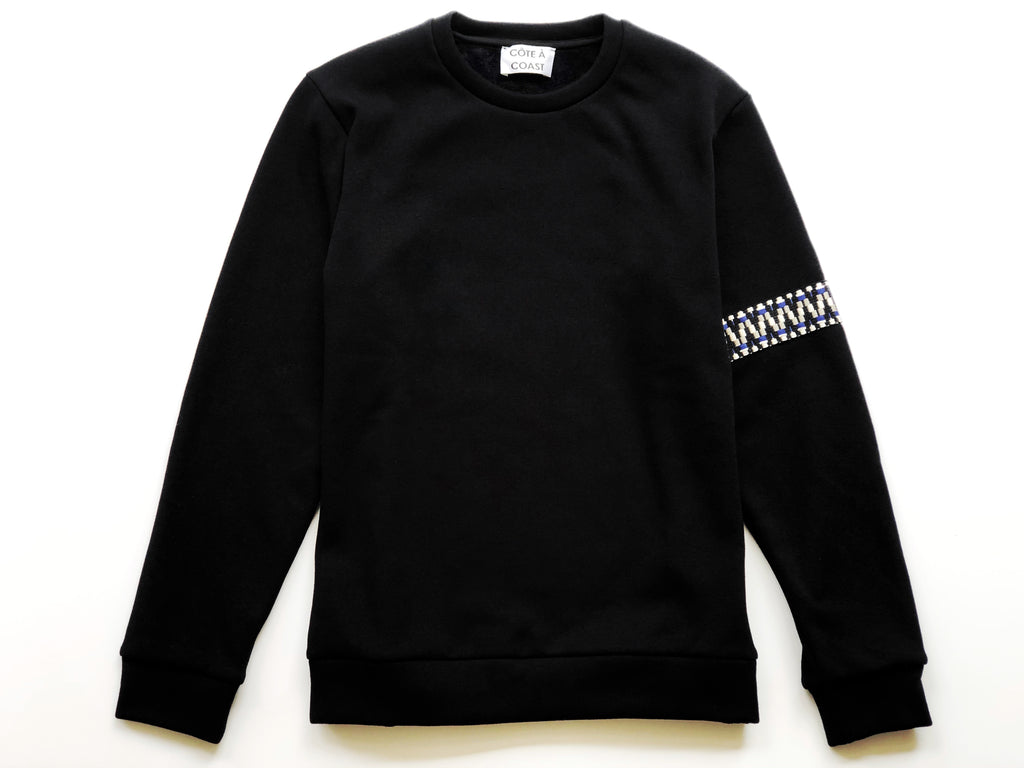 Black Dark Banded Sweatshirt