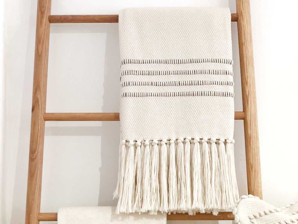 Handwoven Striped Superfine Merino Throw