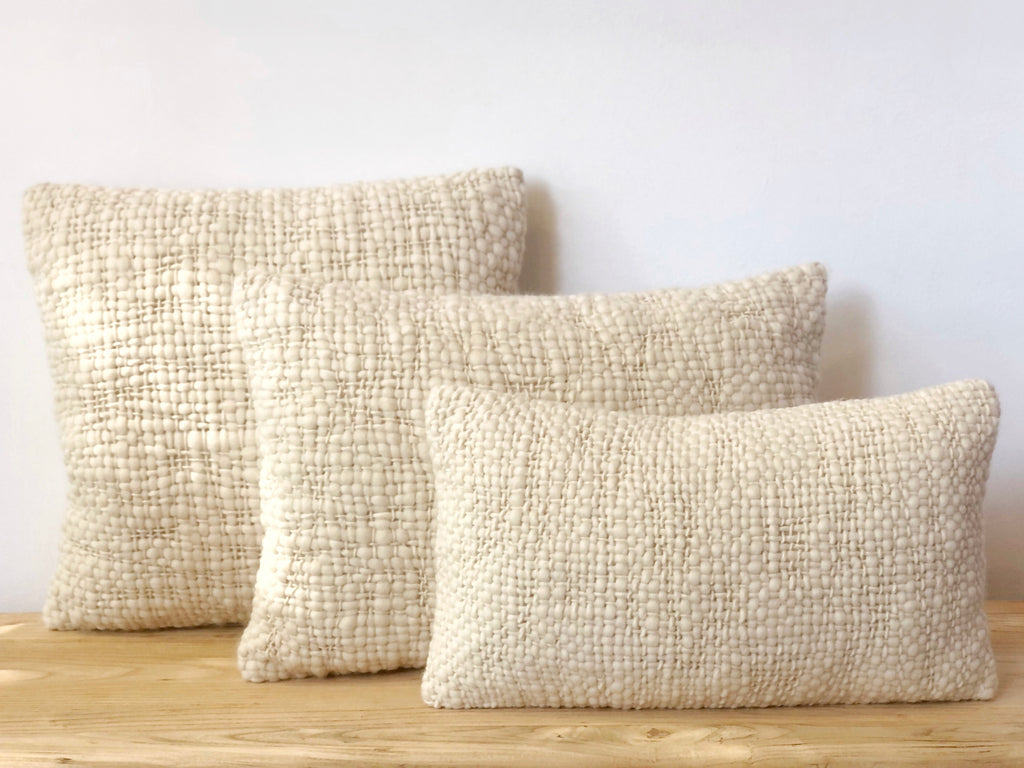Handspun Natural Wool Pillow