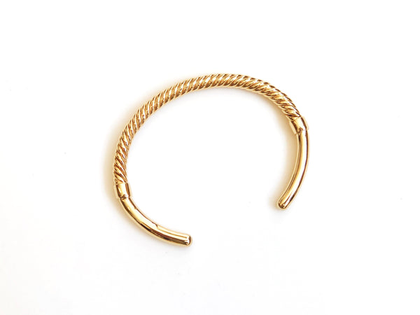 Gold Plated Brass Twist Cuff