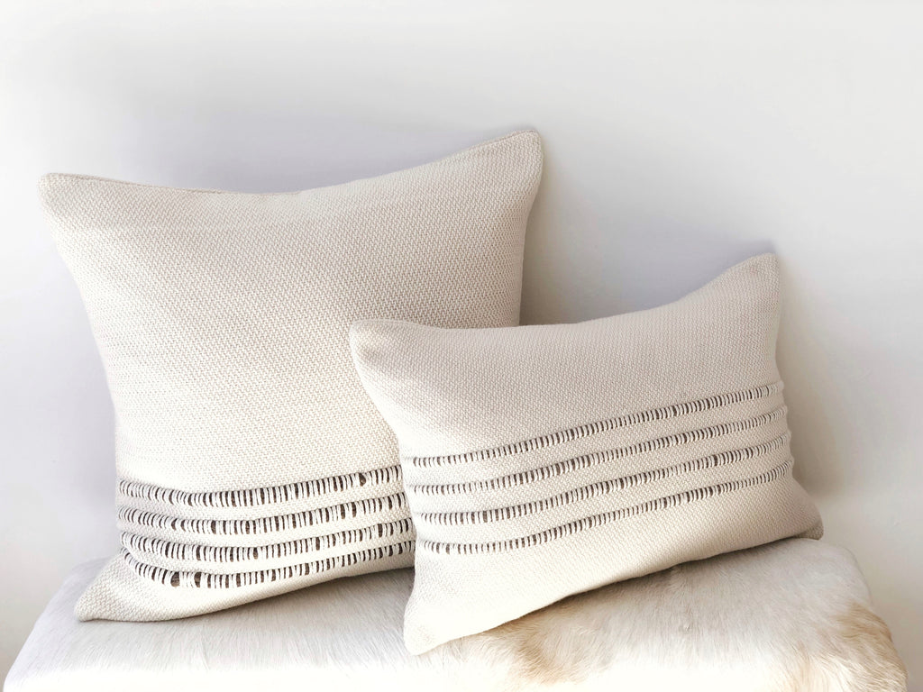 Handwoven Striped Merino Pillow